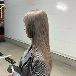 セミロング 🧸ミルクティー /ブリーチ🫧あずみのヘアスタイル