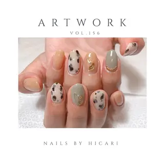 ショート カラー ネイル マツエク・マツパ illum hicariのネイルデザイン