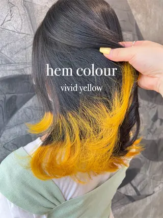 セミロング カラー Kana 🍋 ハイトーン【高円寺】のヘアスタイル