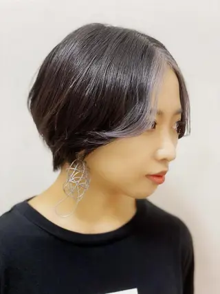 ショート カラー "PEPPU "所属・派手髪、ハイトーン ショートヘアShinのヘアスタイル