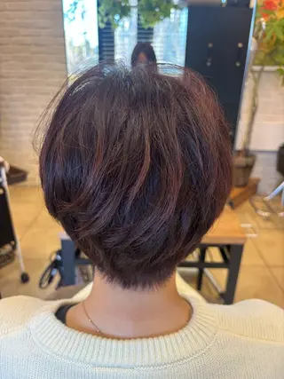 ショート カラー 岡村 優子のヘアスタイル