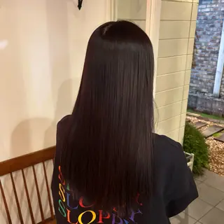 ロング カラー 長谷川 澄のヘアスタイル