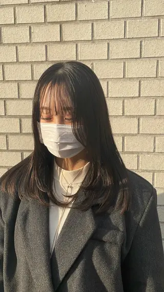 セミロング カラー パーマ ヘアアレンジ ERINA/レイヤー /梅田のヘアスタイル