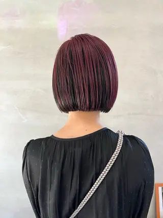 ショート カラー ケアブリーチ/ ハイトーン/牧野のヘアスタイル