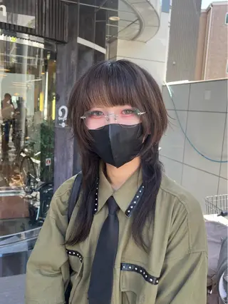 ミディアム 森 ハリス誠一のヘアスタイル