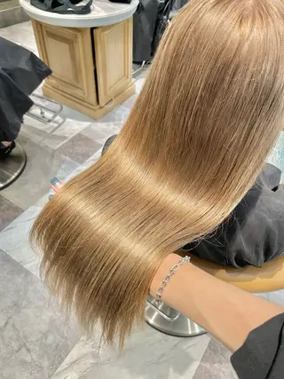 ロング 透明感カラー/カット 髪質改善/森栄範のヘアスタイル