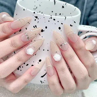 ネイル 長いだし/スカルプ/ パラシェルN.oneのネイルデザイン