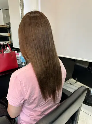 ロング カラー 長田 麻友子のヘアスタイル