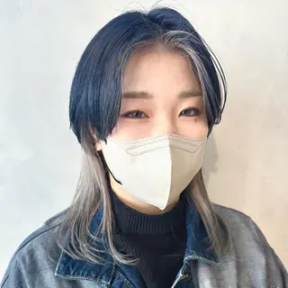 ミディアム カラー デザインカラー/パー マ🦖外岡咲希🦖のヘアスタイル