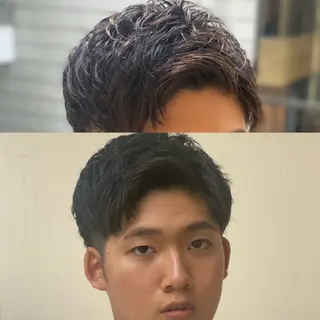 ショート パーマ メンズ vivre25所属・メンズ特化理容室 vivre25 石田のヘアスタイル