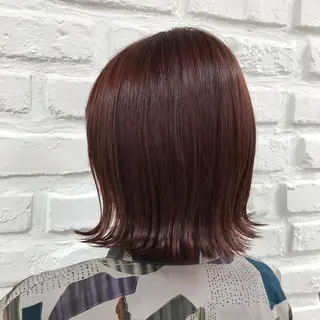 ミディアム カラー 【暖色カラー特化】 中山由梨のヘアスタイル