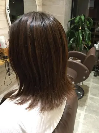 ミディアム ヘアメイクアクト都賀 國吉のヘアスタイル