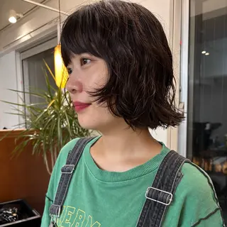 ミディアム パーマ パーマ/ボブ 似合わせヘア/ショウのヘアスタイル