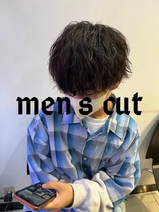 ショート パーマ ヘアアレンジ メンズ 🥇メンズパーマ /縮毛矯正/木村神心のヘアスタイル