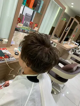 パーマ メンズ メンズパーマモデル 募集中店長　伊熊祐紀のヘアスタイル