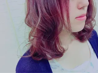 ミディアム セミロング ロング カラー boutique misakiのヘアスタイル