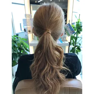 ロング カラー ヘアアレンジ 坂西 春果のマツエク・マツパデザイン