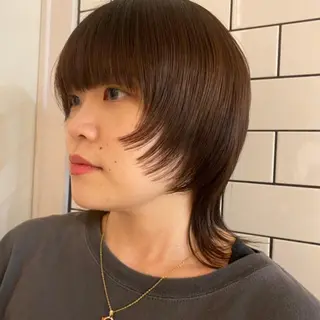 ミディアム Aust hair Stella新宿所属・Yuki☺︎パーマ レイヤーカットウルフのヘアスタイル