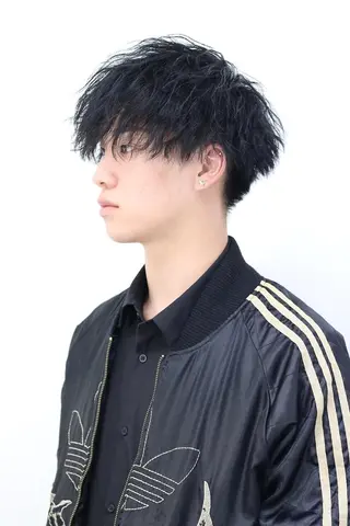 メンズ ショート パーマ EARTH川越/オー ナー/阿部建のヘアスタイル