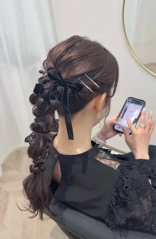 ヘアアレンジ 名駅ヘアセット/眉 🦋Wakanaのヘアスタイル