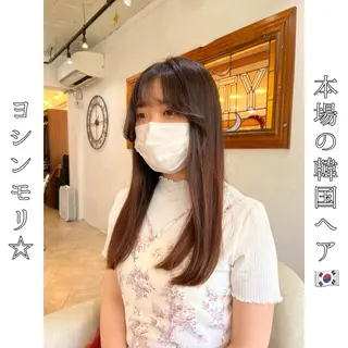 ロング 本場の韓国ヘア 🇰🇷チ・ヨンジュのヘアスタイル