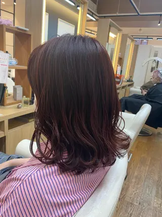 ミディアム カラー ヘアアレンジ 韓国ヘア sasugaのヘアスタイル