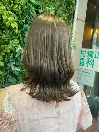 ミディアム カラー 透明感カラー/韓国 ヘア🩶yuri🩵のヘアスタイル