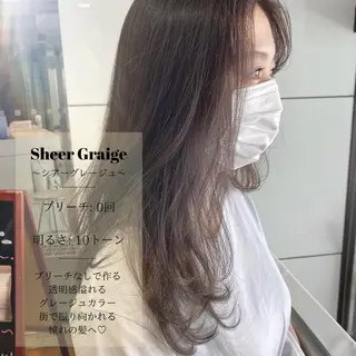 ロング カラー レイヤー/ベージュ カラー/ハシモトのヘアスタイル