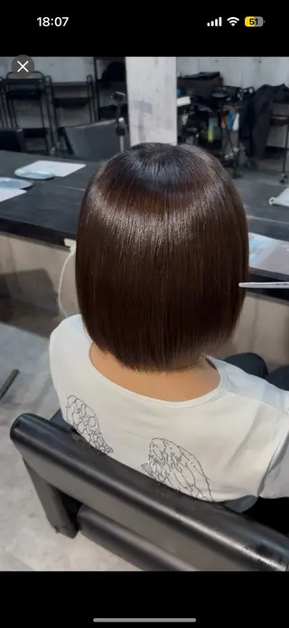 ミディアム 溝渕朋也 /髪質改善ストレートのヘアスタイル