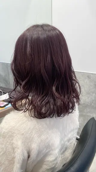 セミロング カラー 💗ガーリーヘア🎀 saki💗のヘアスタイル