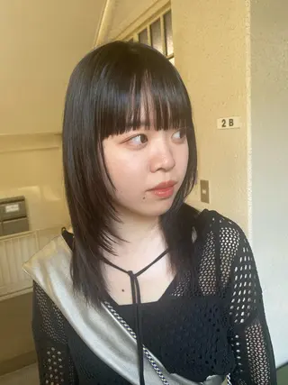 セミロング カラー ヘアアレンジ 🌟🍒ハイトーン 韓国ヘア/ユウミのヘアスタイル