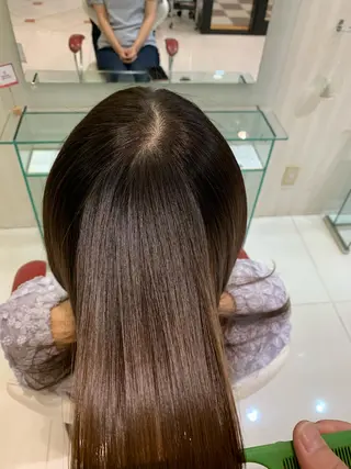 セミロング 縮毛矯正/パーマ EARTH岐阜髙橋のヘアスタイル