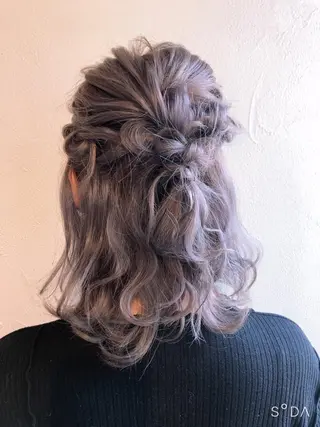 ミディアム ヘアアレンジ 💙あかみね 💙(mine)のヘアスタイル