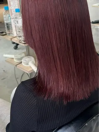 ミディアム カラー 暖色/まろベージュ/ シカタユウカのヘアスタイル