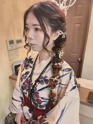 ロング ヘアアレンジ 田井中 悠紀のヘアスタイル