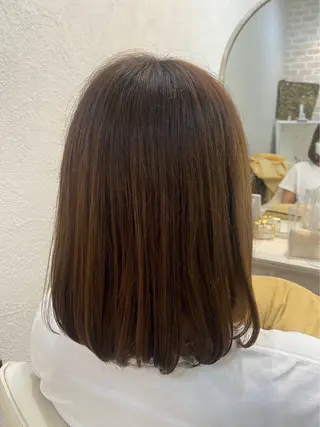 ミディアム 山﨑彩乃 🫧 縮毛矯正のヘアスタイル