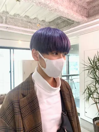 カラー メンズ ♡ラベンダー/ピンク /顔まわり♡ネイロのヘアスタイル