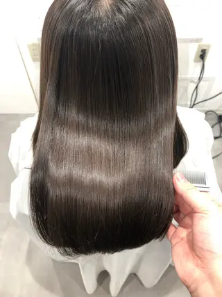 セミロング カラー 髪質改善/透明感 カラー/内藤有須加のヘアスタイル