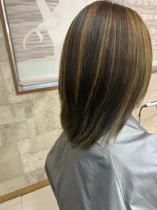 セミロング カラー ママ美容師🧸谷山 潮音/ReFa取扱店のヘアスタイル