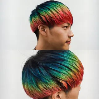 ショート カラー メンズ 堀江/心斎橋/西大橋 四ツ橋【Vers】のヘアスタイル