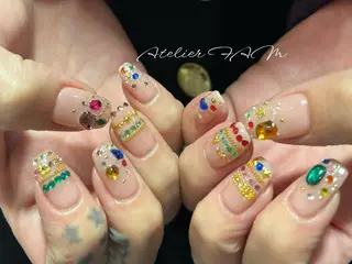 ミディアム nail&eyelashsalon atelier fam上本町店所属・アトリエ FAMのネイルデザイン