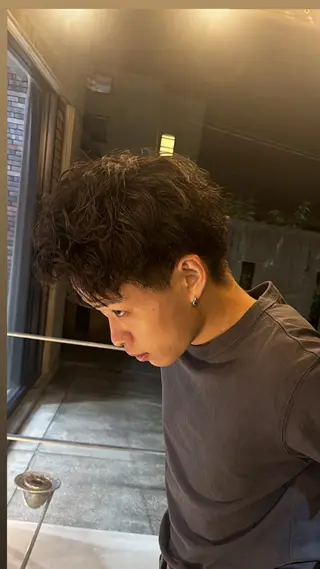 ショート パーマ ヘアアレンジ メンズ ツイストスパイラル/ 😈波巻き/いっさのヘアスタイル