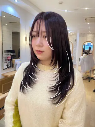 ロング レイヤー/透明感💗 新澤ちののヘアスタイル