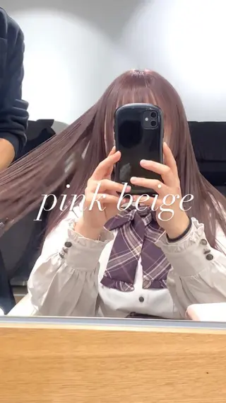 ロング カラー hair studio Zen所属・Kensho 京都駅 ケアブリーチのヘアスタイル