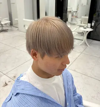 ショート カラー パーマ メンズ 水谷 璃温のヘアスタイル