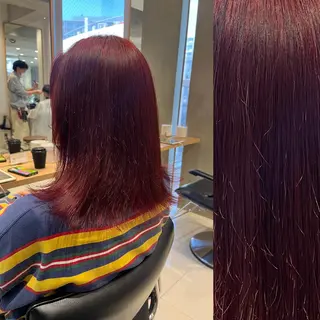 ミディアム カラー ヘアアレンジ stylist ◎RUKI.のヘアスタイル