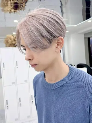 ショート カラー メンズ 髪質改善ストレート髪 質改善カラー特化中崎のヘアスタイル