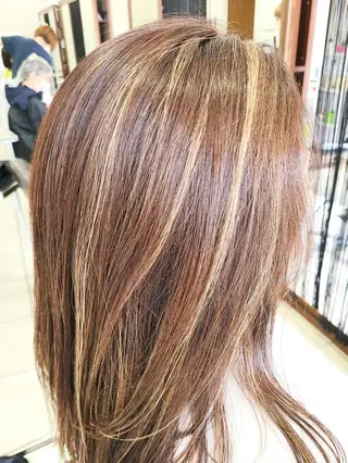 カラー ケアブリーチ、 髪質改善 福士直矢のヘアスタイル