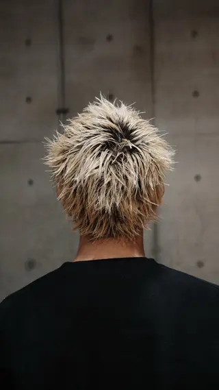 ショート カラー メンズ ニュアンスパーマ/ メンズカット田島勇樹のヘアスタイル