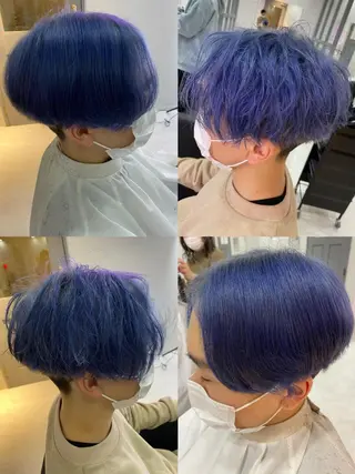 ショート カラー パーマ ヘアアレンジ メンズ 🔥メンズパーマ特 化🔥渡辺一翔🔥のヘアスタイル